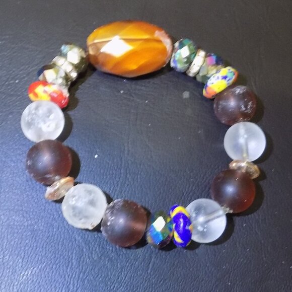 Hand Made West African Glass Beads - Picture 4 of 11